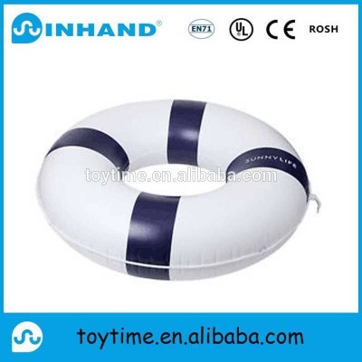 ASTM/EN71 white pvc inflatable swim ring, float water sports ring/inflatable water float swim tube